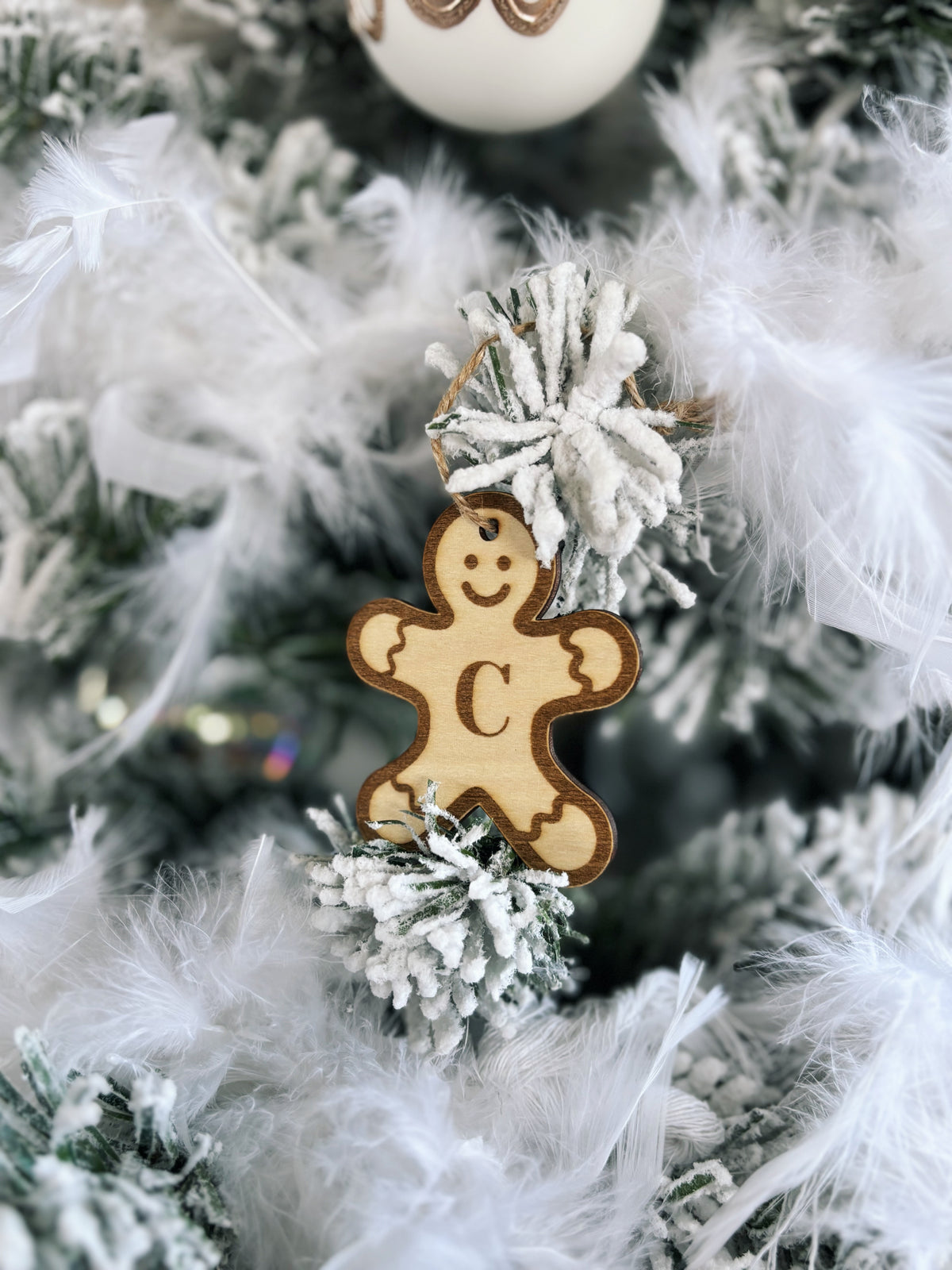Pain d'épice suspension lettre personnalisée Noël