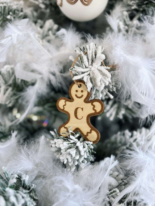 Suspension Pain d'épice lettre personnalisée Noël