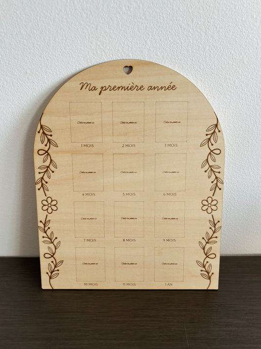 Panneau « Ma première année » photos bébé