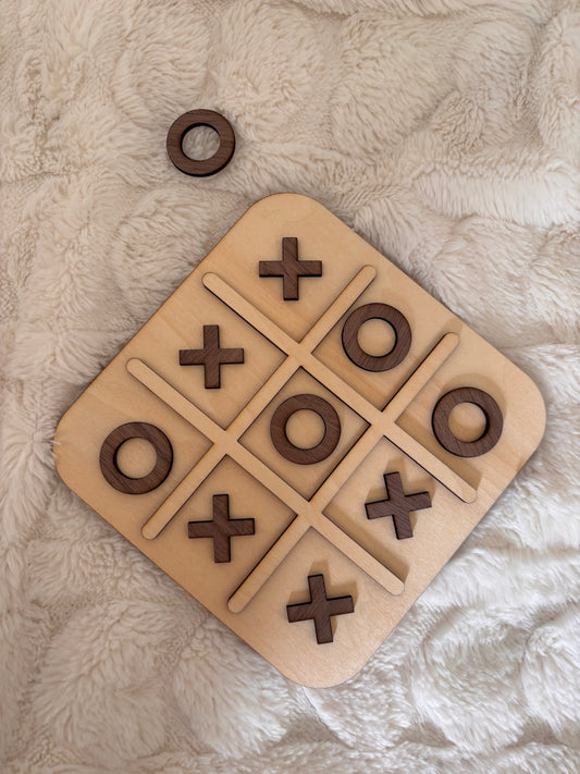Jeu TIC TAC TOE en bois classique