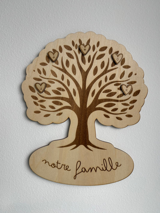 Arbre de vie « Notre Famille » Lettres AMOUR