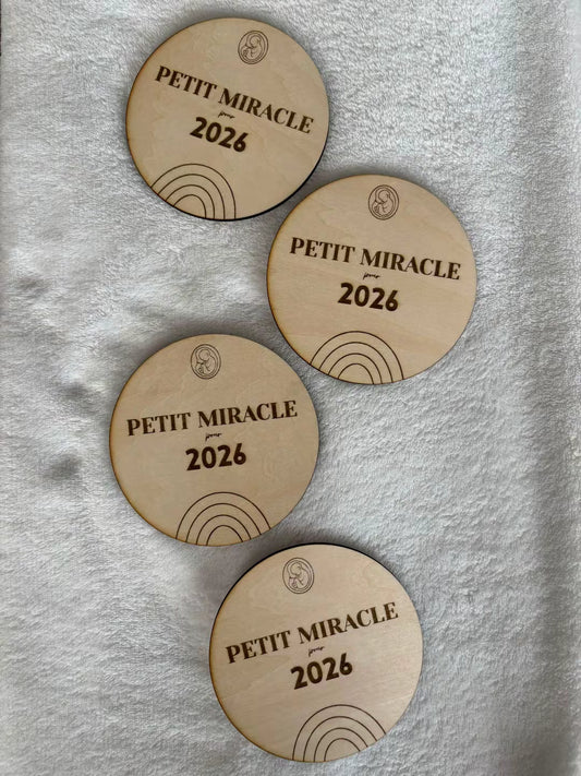 Lot de 4 disques Annonce de grossesse